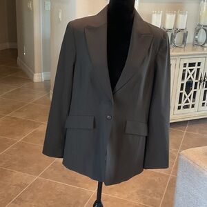 Piazza Sempione 2 button front blazer, dark gray/green color, size 48 IT (US 12)